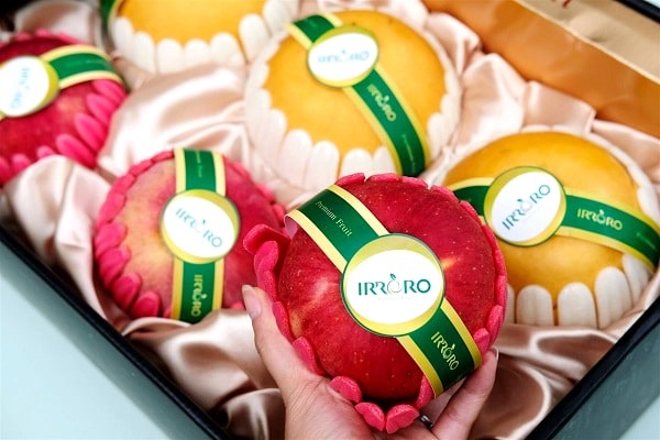 in tem dán trái cây