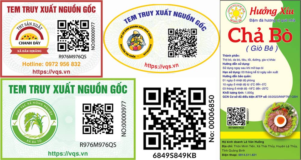 Tem QR truy xuất nguồn gốc