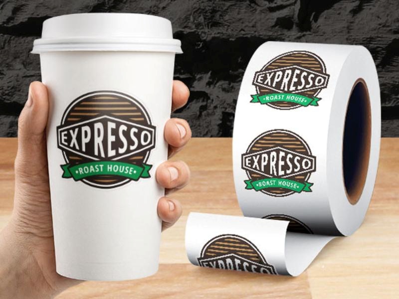 tem dán ly cafe