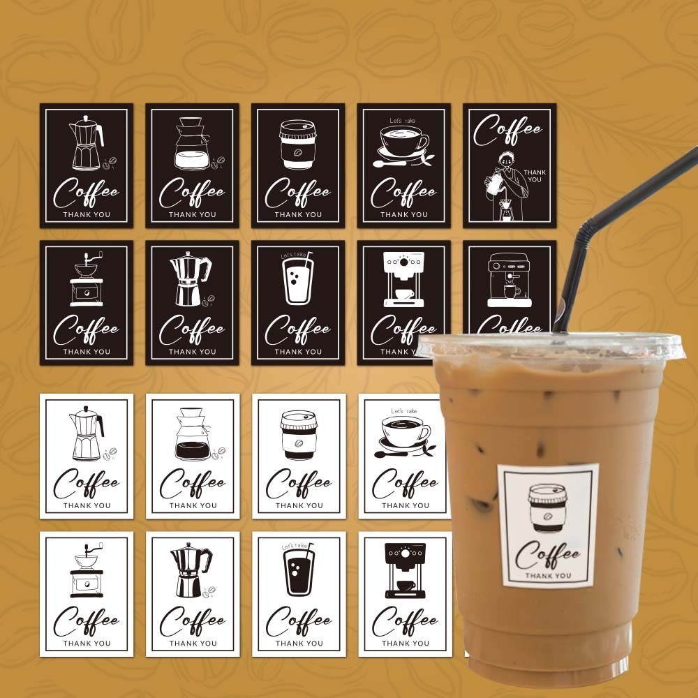tem dán ly cafe