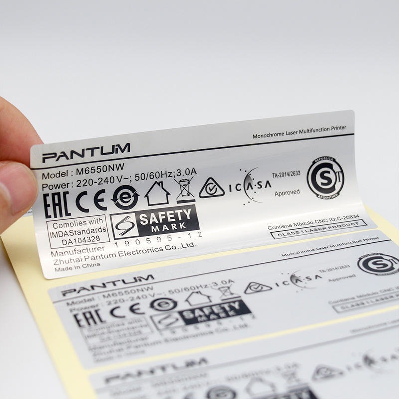 tem nhãn decal bạc