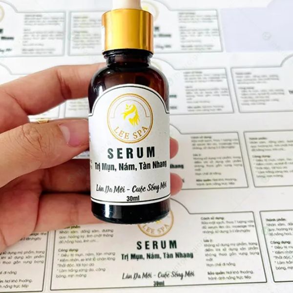 Tem dán chai serum