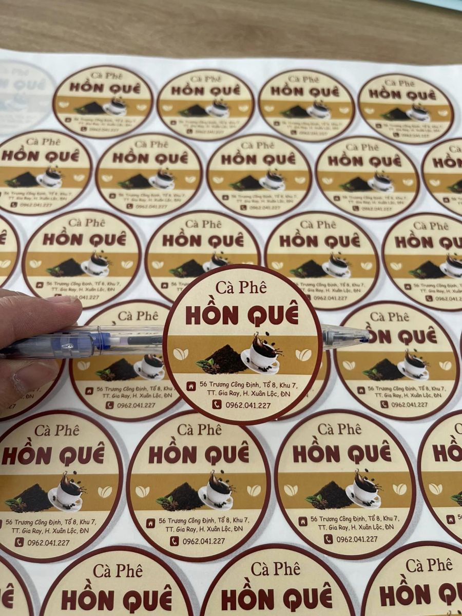 in tem dán theo yêu cầu
