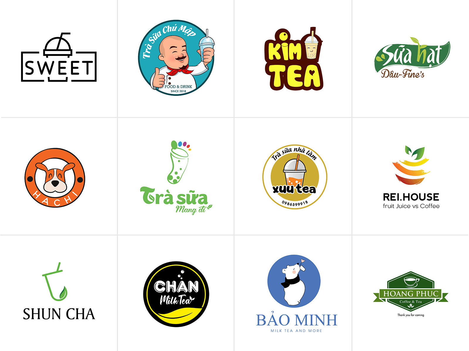 Gợi ý thiết kế logo cho quán trà sữa thu hút khách