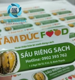 In tem dán sầu riêng số lượng lớn, giao nhanh, giá cạnh tranh