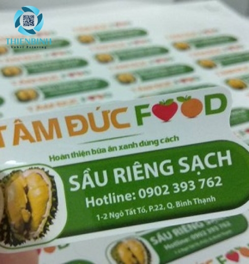 In tem dán sầu riêng số lượng lớn, giao nhanh, giá cạnh tranh