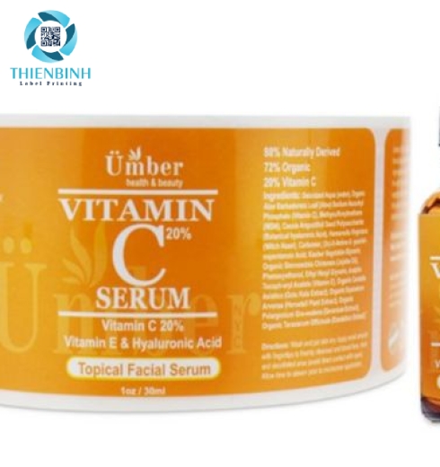 Tem dán chai serum