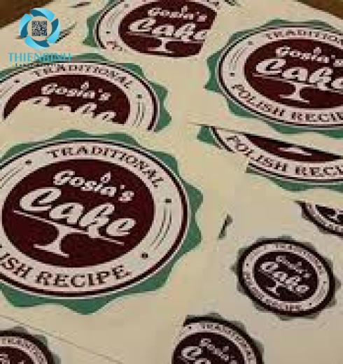 Tem dán ly cafe chống thấm nước, in sắc nét độ bám dính cao