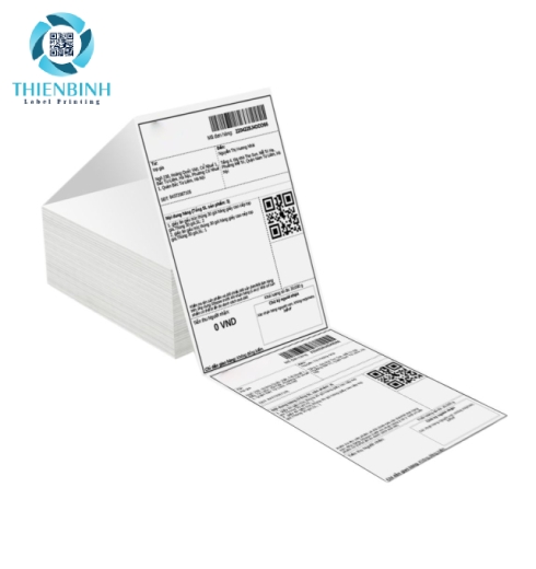 Tem nhãn giấy nhiệt logistics 100x150, 80x100, 50x30